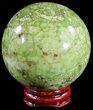 Polished Green Opal Sphere - Madagascar #55077-1